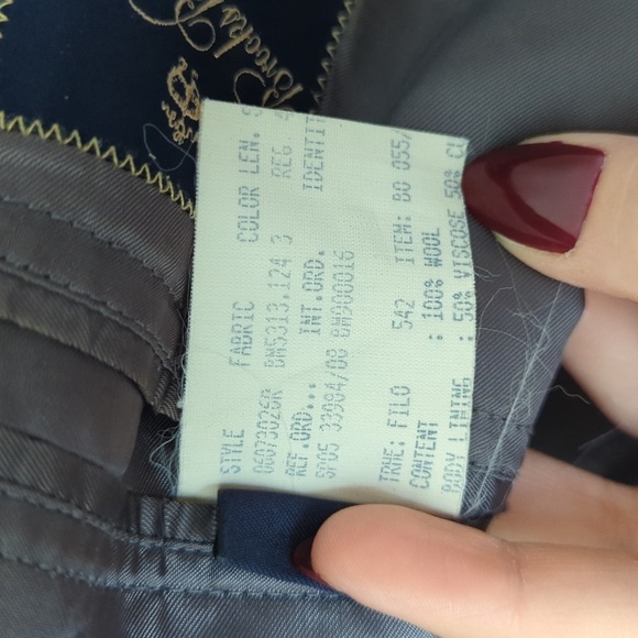 Brooks Brothers Preppy Classic Fit Pinstriped Wool Blazer Jacket Dark Gray 46/41 - Picture 10 of 16